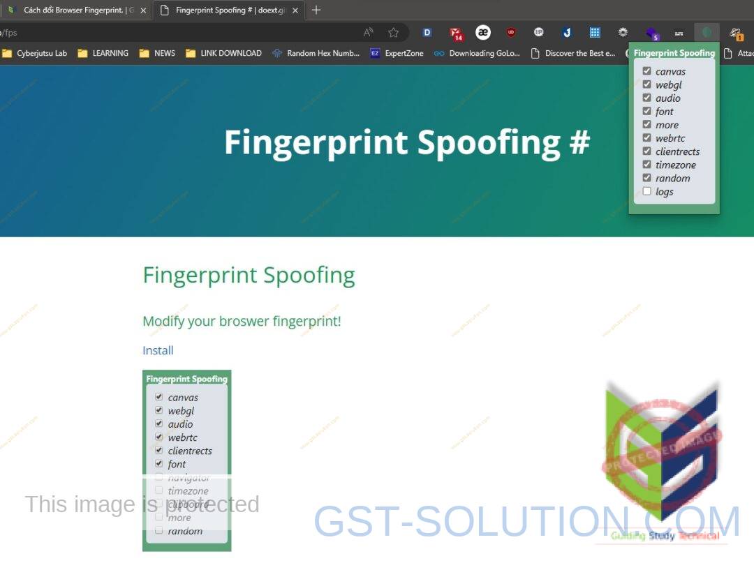 Fingerprint Spoofing-Extensions