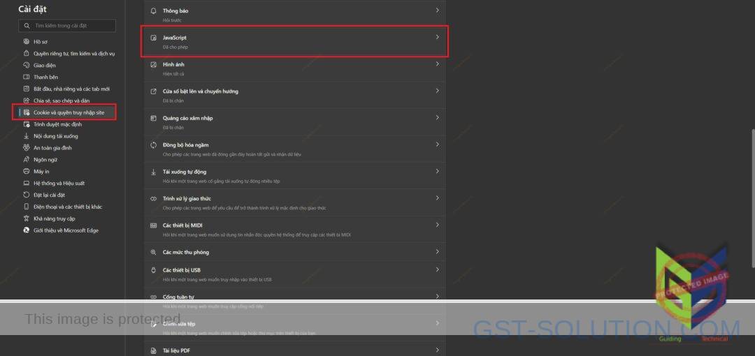 Cách Tắt Javascript Trên Edge