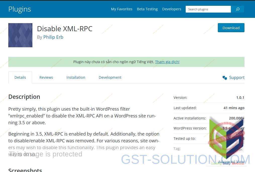 Tắt Xmlrpc Trên Wordpress Bằng Plugin Disable Xmlrpc